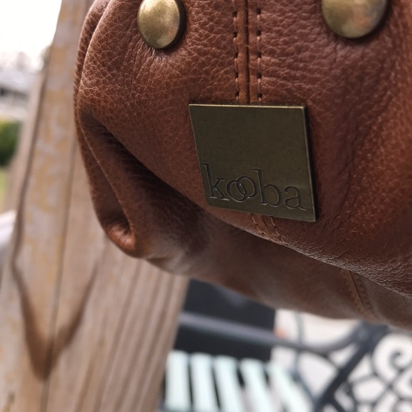 Kooba chestnut brown leather bag w refine details NWT large hobo shoulder bag - Picture 5 of 12